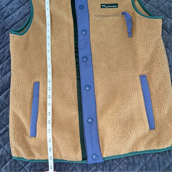 Columbia Vest Men's Small Helvetia Jacket Sherpa Fleece Brown Tan C5 - Picture 4 of 8